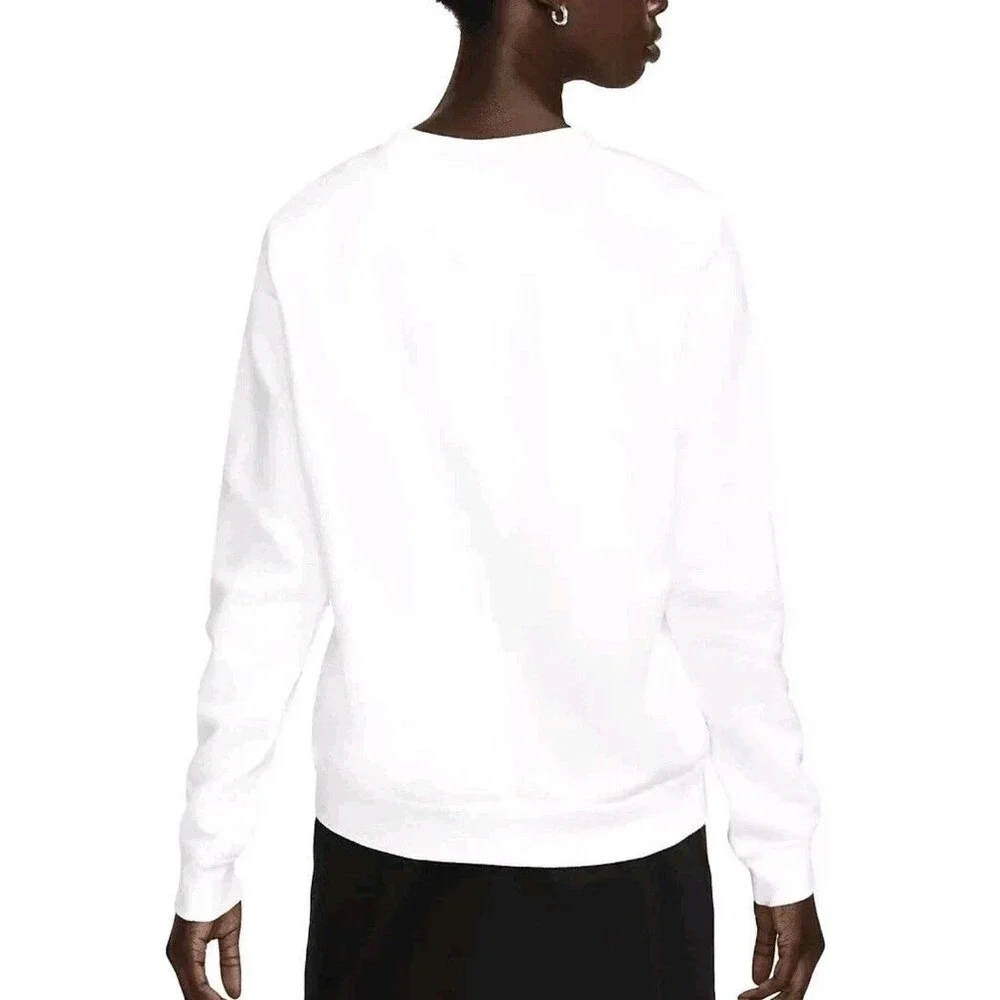 Nike Women's Sportswear Fleece Logo Sweatshirt in White/ Size XS/ DQ5832-100/New